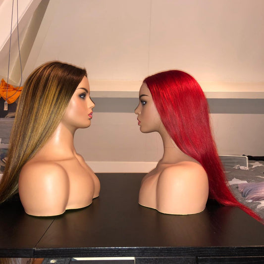 16″ Straight Red Frontal