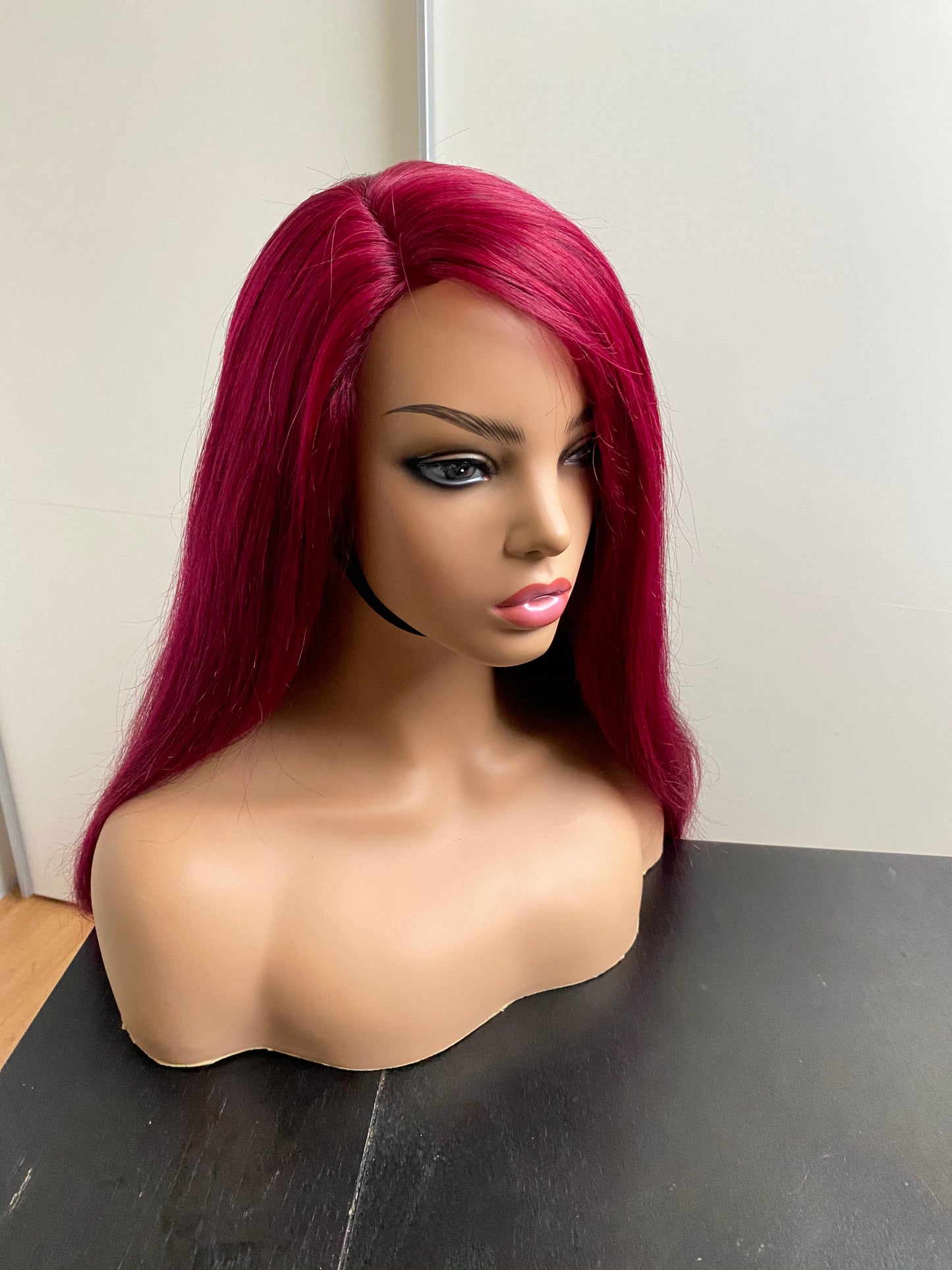 20″ Burgundy Frontal Wig