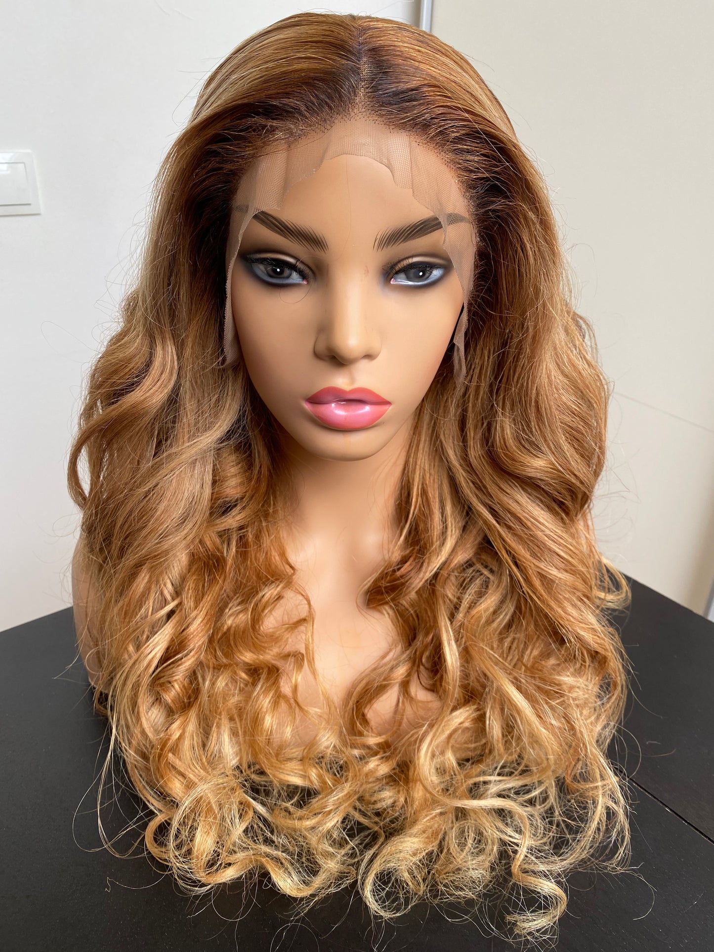 26" Ombre Brown/Blond Laced Frontal Wig